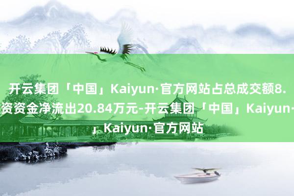 开云集团「中国」Kaiyun·官方网站占总成交额8.34%；游资资金净流出20.84万元-开云集团「中国」Kaiyun·官方网站