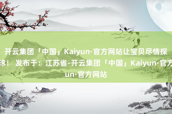 开云集团「中国」Kaiyun·官方网站让宝贝尽情探索寰球！ 发布于：江苏省-开云集团「中国」Kaiyun·官方网站