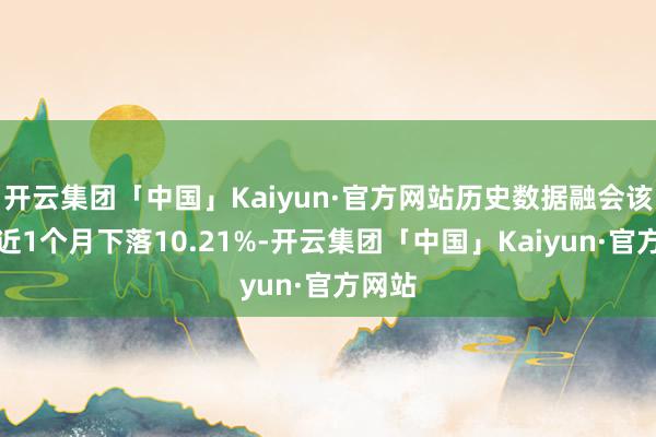 开云集团「中国」Kaiyun·官方网站历史数据融会该基金近1个月下落10.21%-开云集团「中国」Kaiyun·官方网站